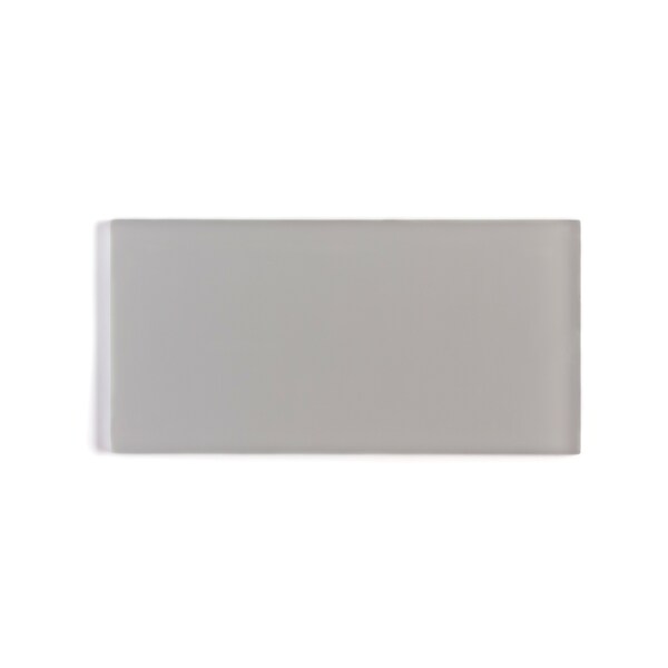 Apollo Tile Sample of 3X6 Frosted Soft Grey Subway Glass Tile 5 Sq.Ft. APLA99092M36EC104 Sample - main